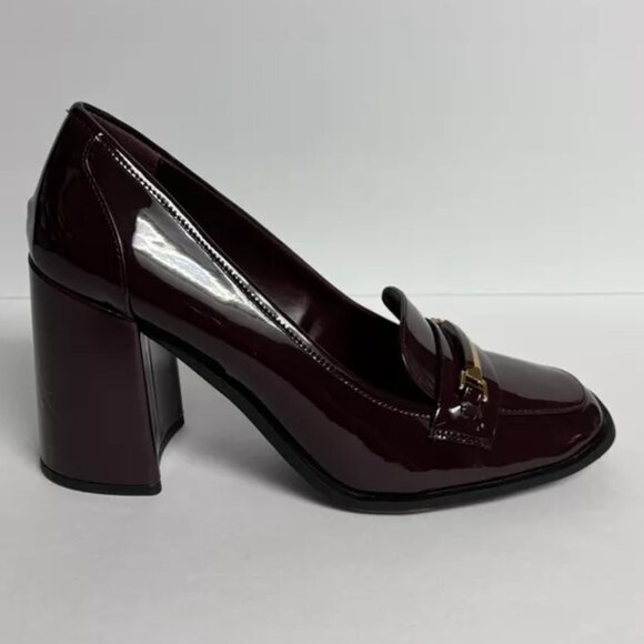 Franco Sarto Women’s Malva Block Heel Pumps Burgundy, Size 11 M - Picture 1 of 6